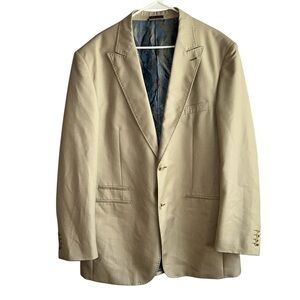 Steve Harvey Cream Striped Blazer w/Paisley print • Used • Size: 46L/40W